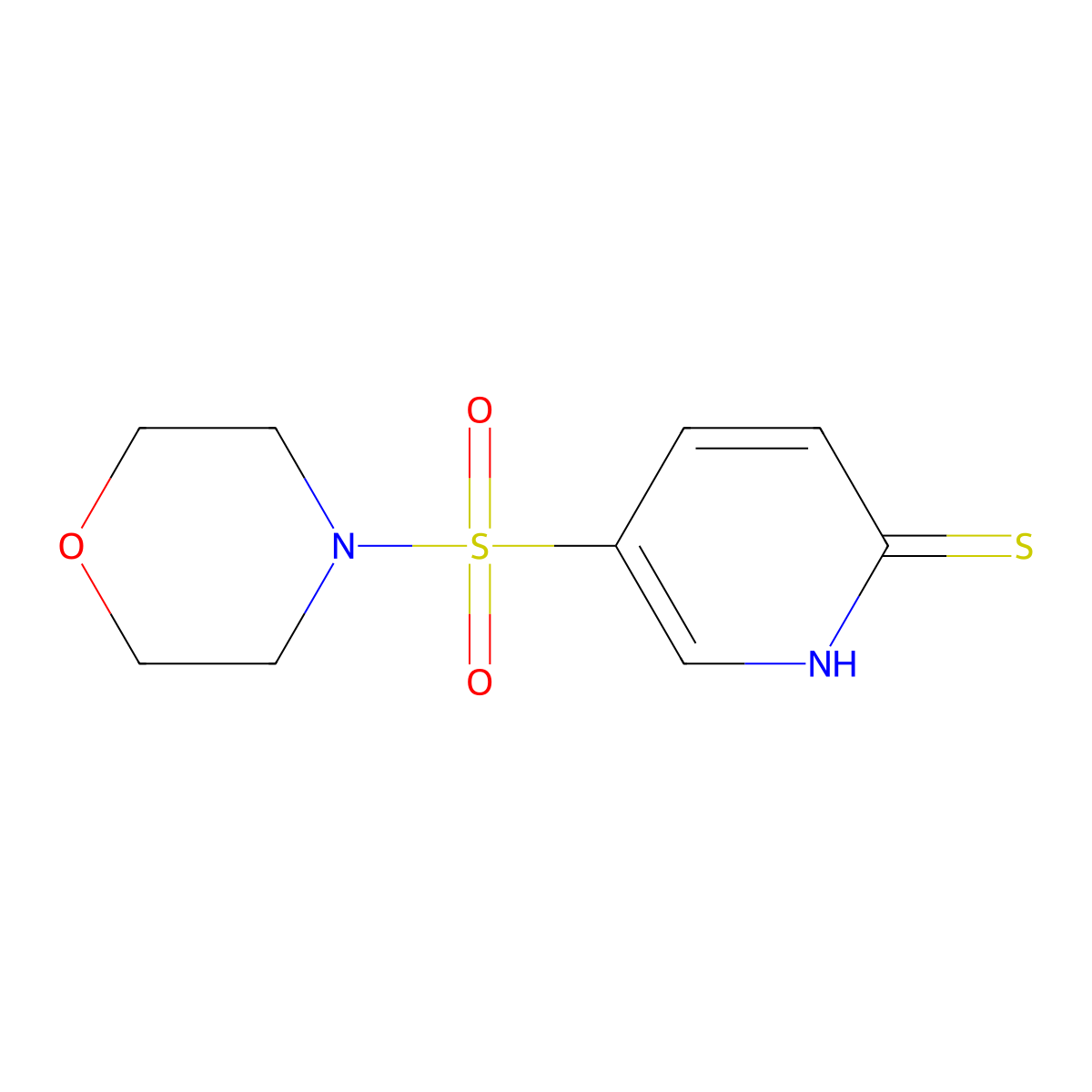 5-(Morpholine-4-sulfonyl)pyridine-2-thiol molecular structure, CAS 852706-13-9