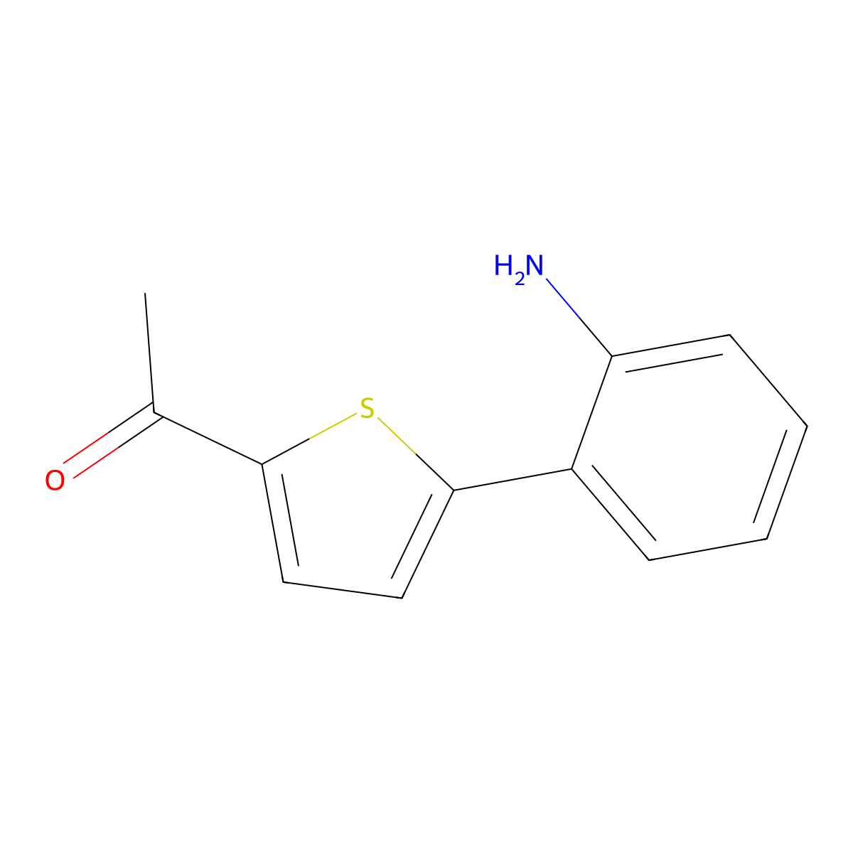 1-[5-(2-Aminophenyl)thiophen-2-yl]ethan-1-one molecular structure, CAS 852706-14-0