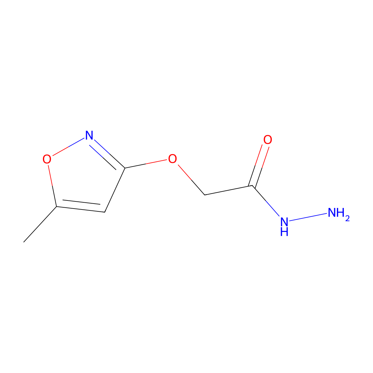 2-[(5-Methyl-1,2-oxazol-3-yl)oxy]acetohydrazide molecular structure, CAS 852706-17-3