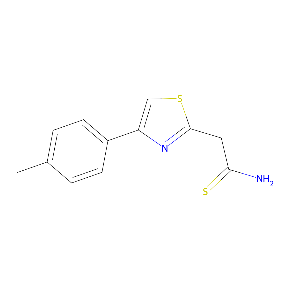 2-[4-(4-Methylphenyl)-1,3-thiazol-2-yl]ethanethioamide molecular structure, CAS 852706-22-0