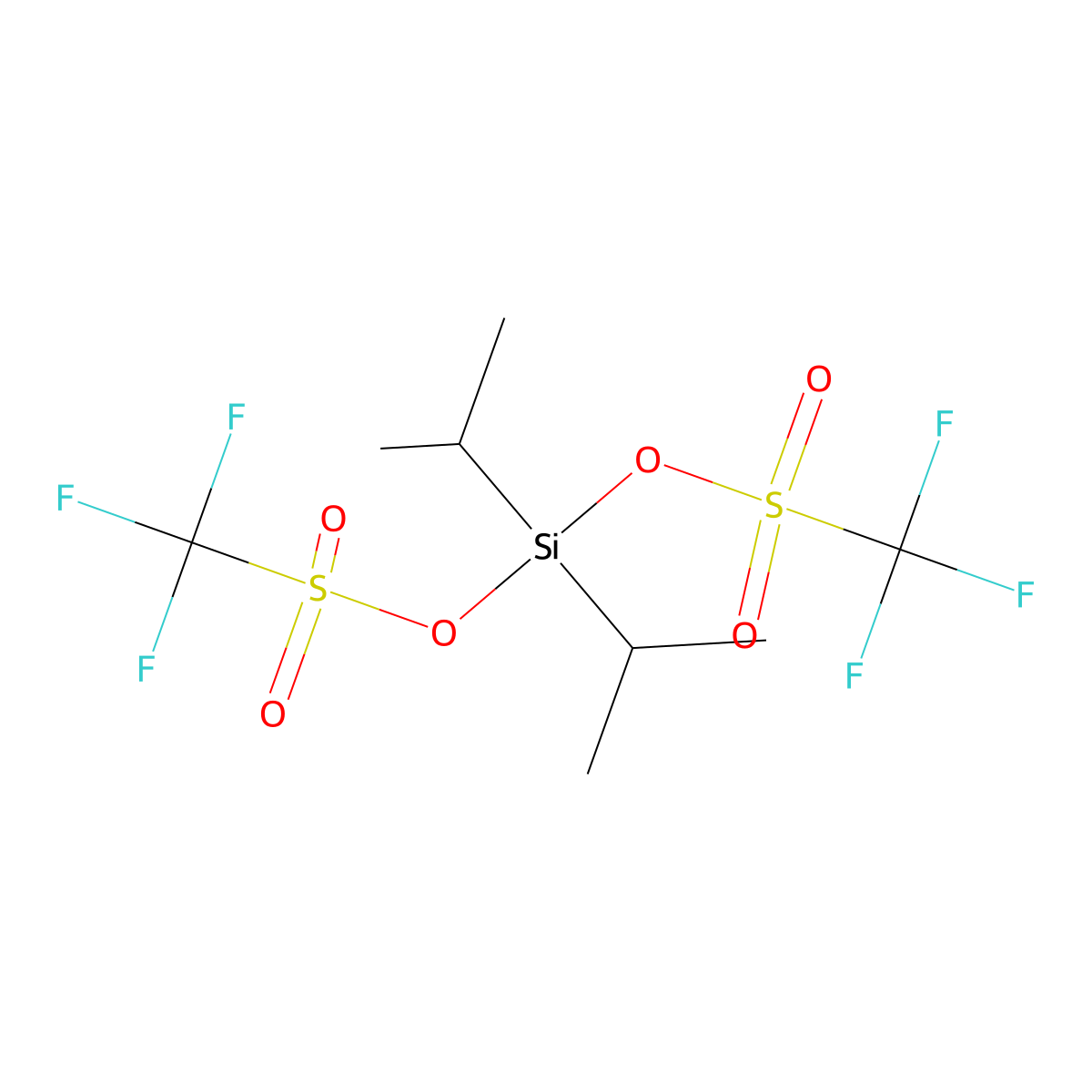 Diisopropylsilyl bis(trifluoromethanesulfonate) molecular structure, CAS 85272-30-6