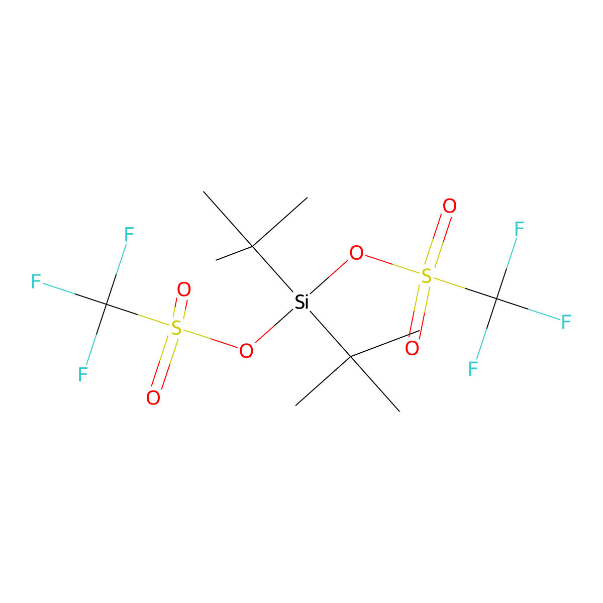 (Ditert-butyl(trifluoromethylsulfonyloxy)silyl) trifluoromethanesulfonate molecular structure, CAS 85272-31-7