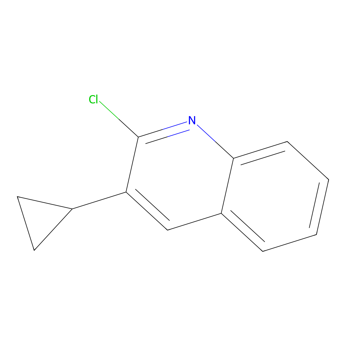 2-Chloro-3-cyclopropylquinoline molecular structure, CAS 85274-12-0