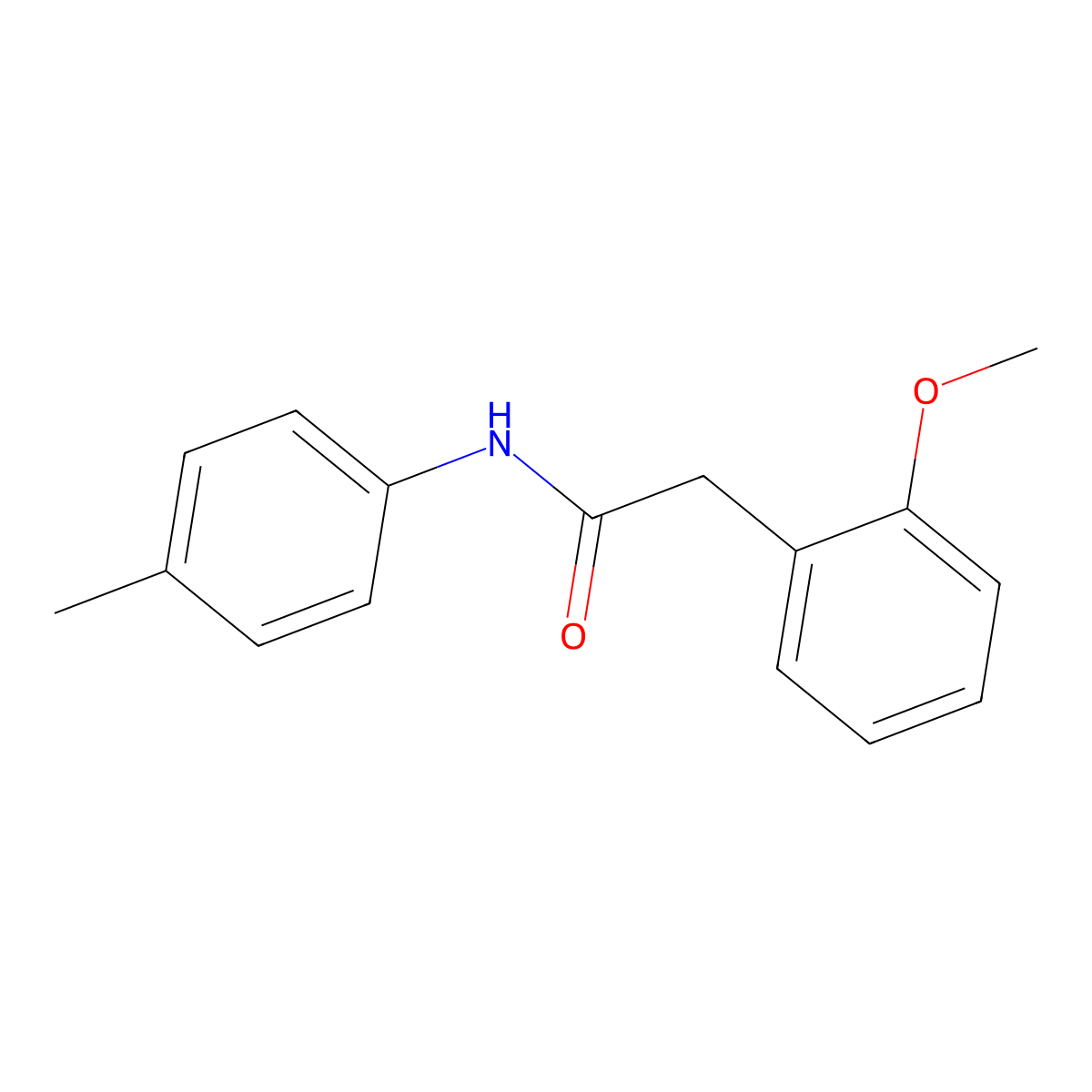 2-(2-methoxyphenyl)-N-(4-methylphenyl)acetamide molecular structure, CAS 85274-63-1