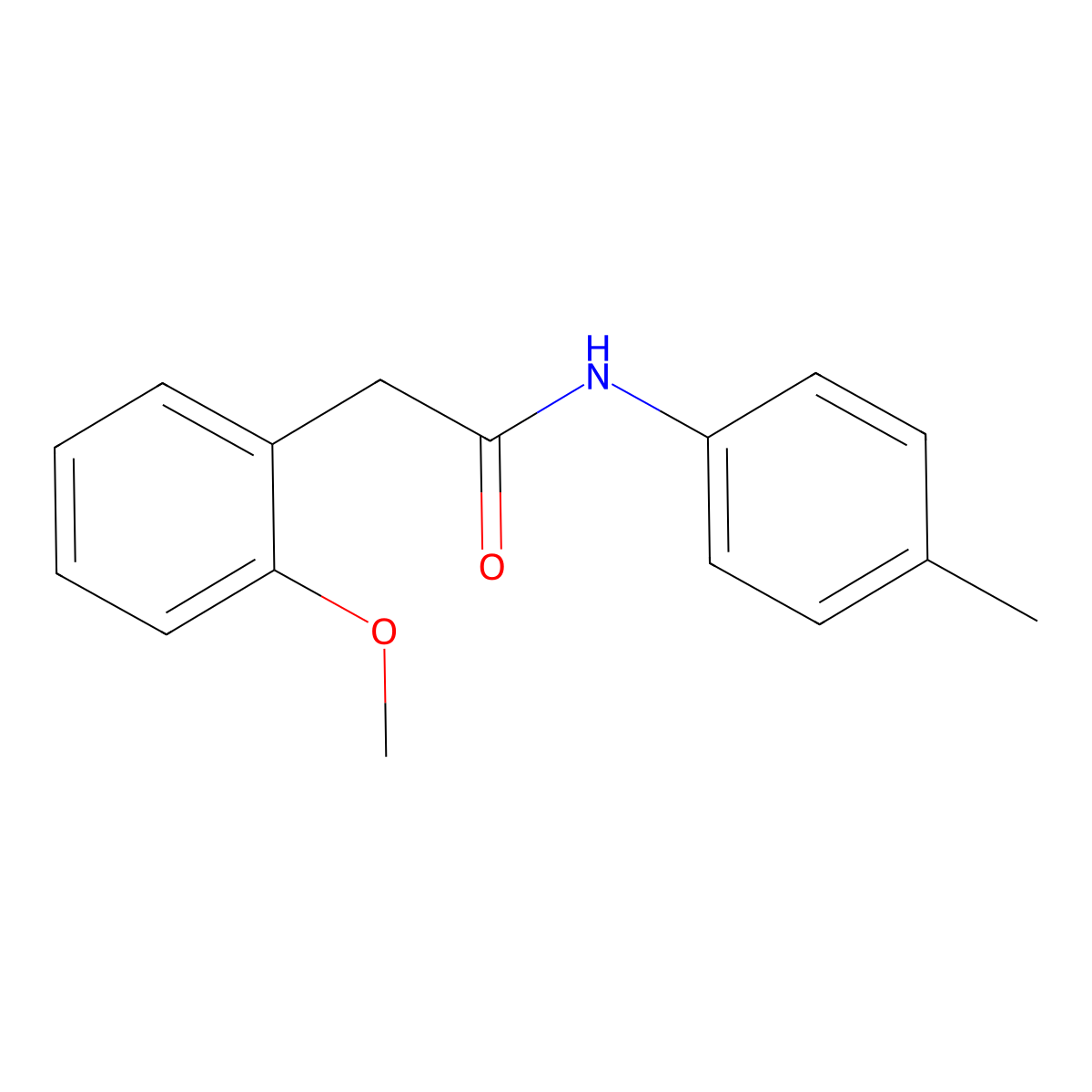 2-(2-methoxyphenyl)-N-(4-methylphenyl)acetamide molecular structure, CAS 85274-63-1
