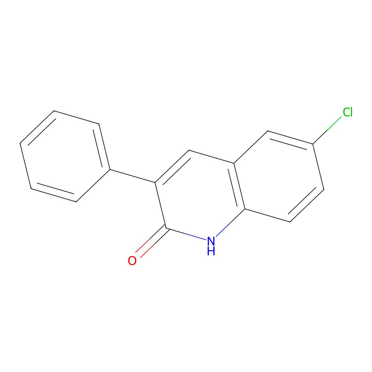 6-Chloro-3-phenylquinolin-2(1H)-one molecular structure, CAS 85274-64-2