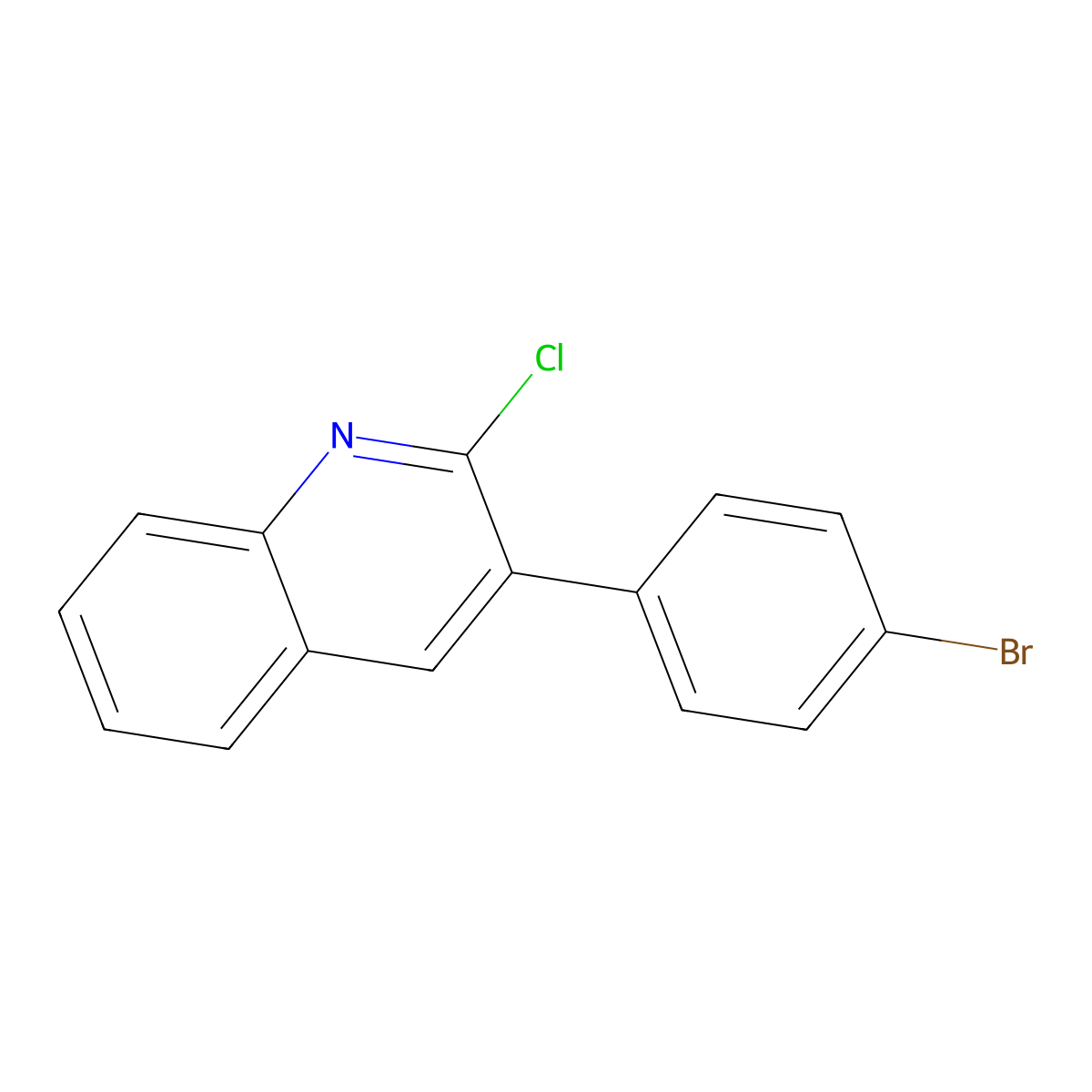 3-(4-Bromophenyl)-2-chloroquinoline molecular structure, CAS 85274-82-4