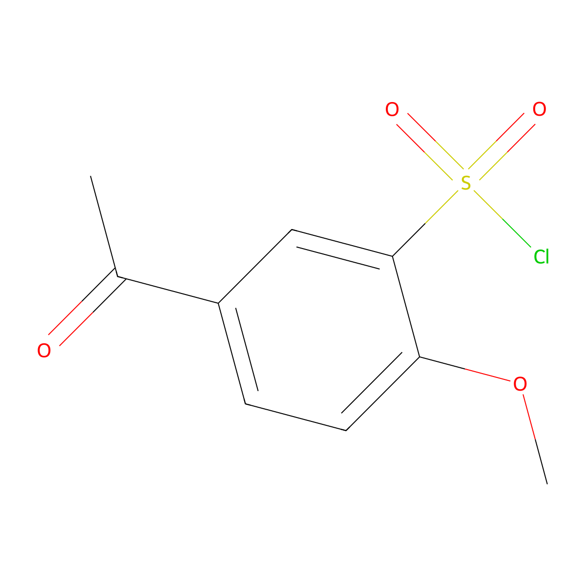 5-Acetyl-2-methoxybenzenesulfonyl chloride molecular structure, CAS 85276-41-1