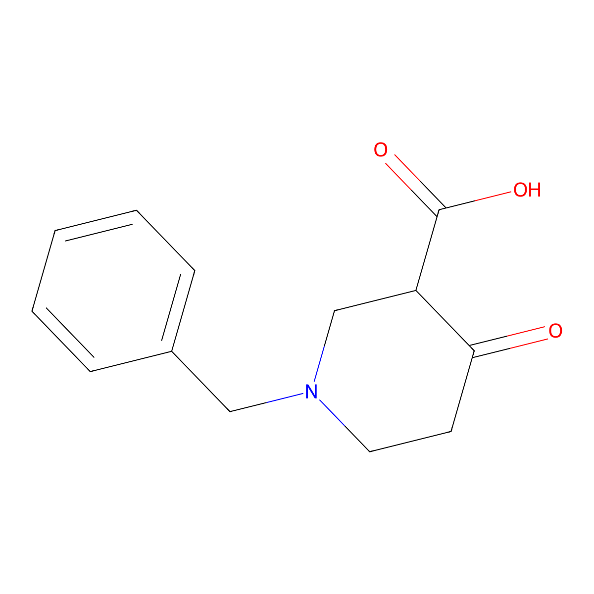 1-Benzyl-4-oxopiperidine-3-carboxylic acid molecular structure, CAS 85277-13-0