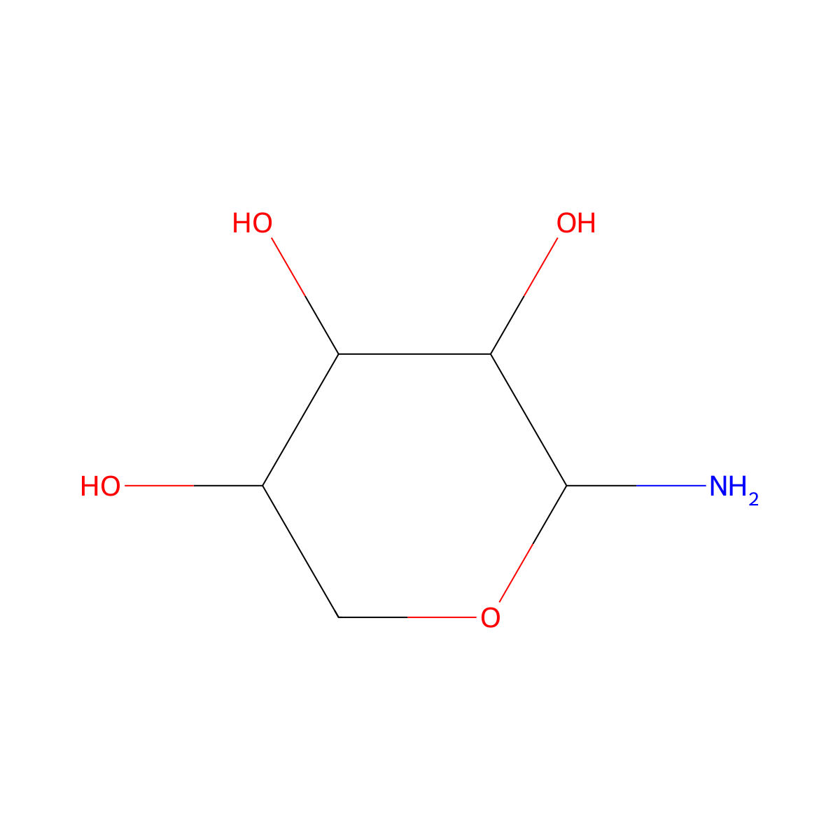 2-Aminooxane-3,4,5-triol molecular structure, CAS 85280-61-1