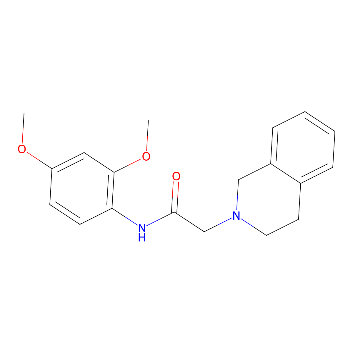 2-(3,4-dihydro-2(1H)-isoquinolinyl)-N-(2,4-dimethoxyphenyl)acetamide molecular structure, CAS 852824-06-7