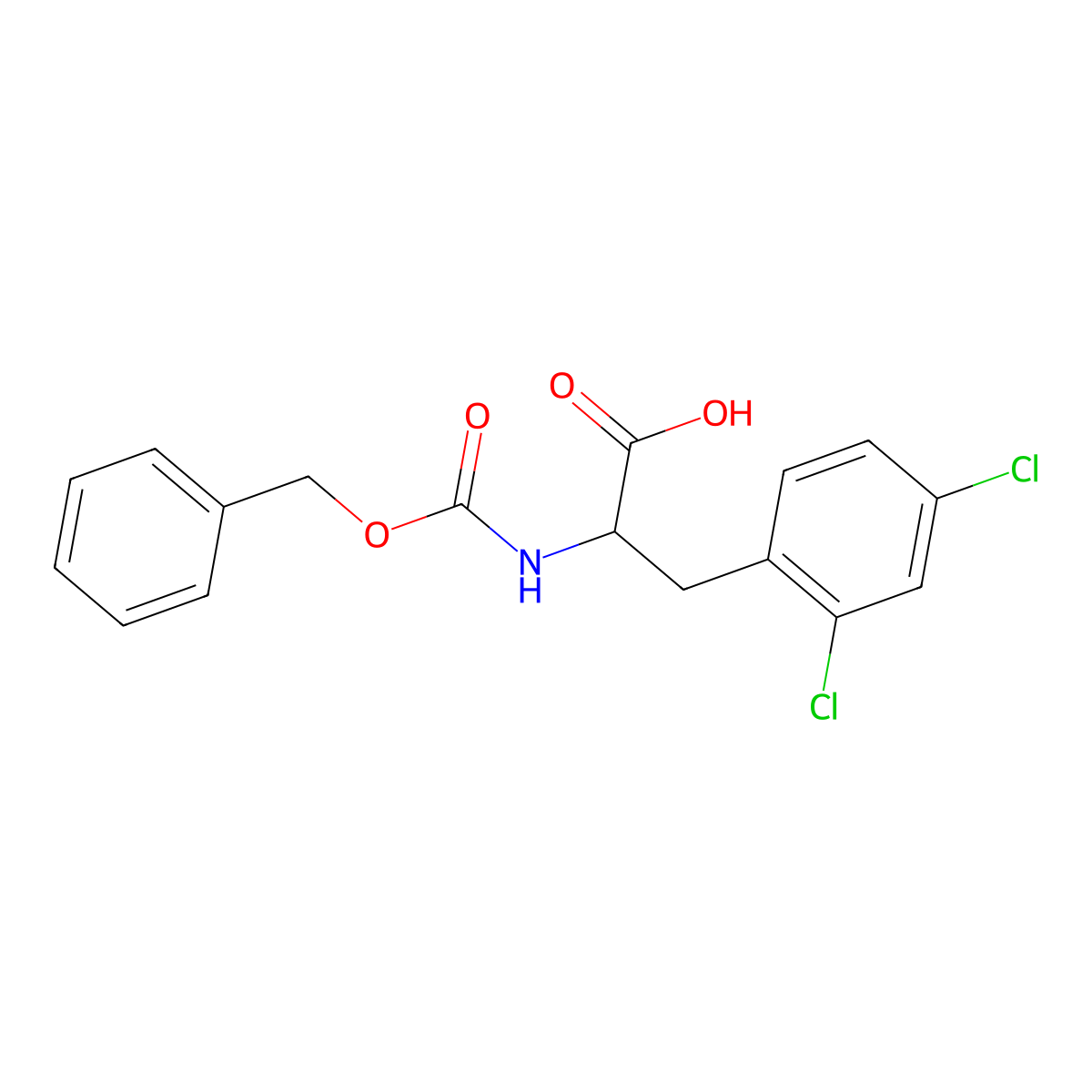 (2R)-2-{[(benzyloxy)carbonyl]amino}-3-(2,4-dichlorophenyl)propanoic acid molecular structure, CAS 852838-72-3
