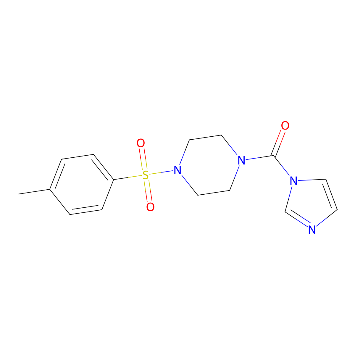 1-(1H-imidazole-1-carbonyl)-4-(4-methylbenzenesulfonyl)piperazine molecular structure, CAS 852840-17-6
