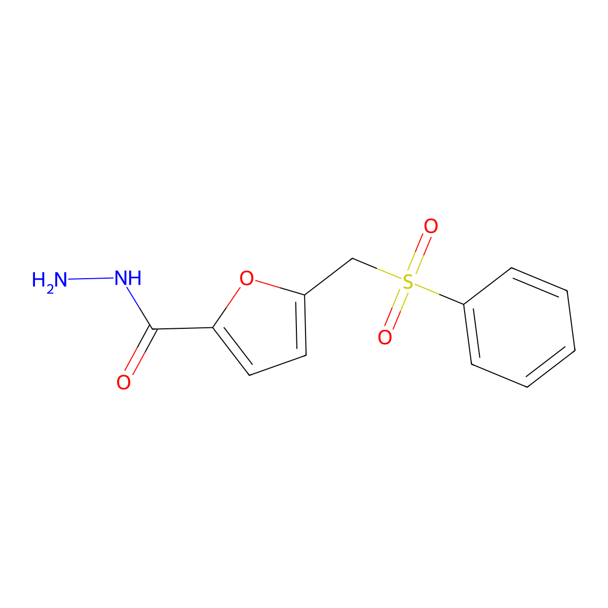 5-((Benzenesulfonyl)methyl)furan-2-carbohydrazide molecular structure, CAS 852840-58-5