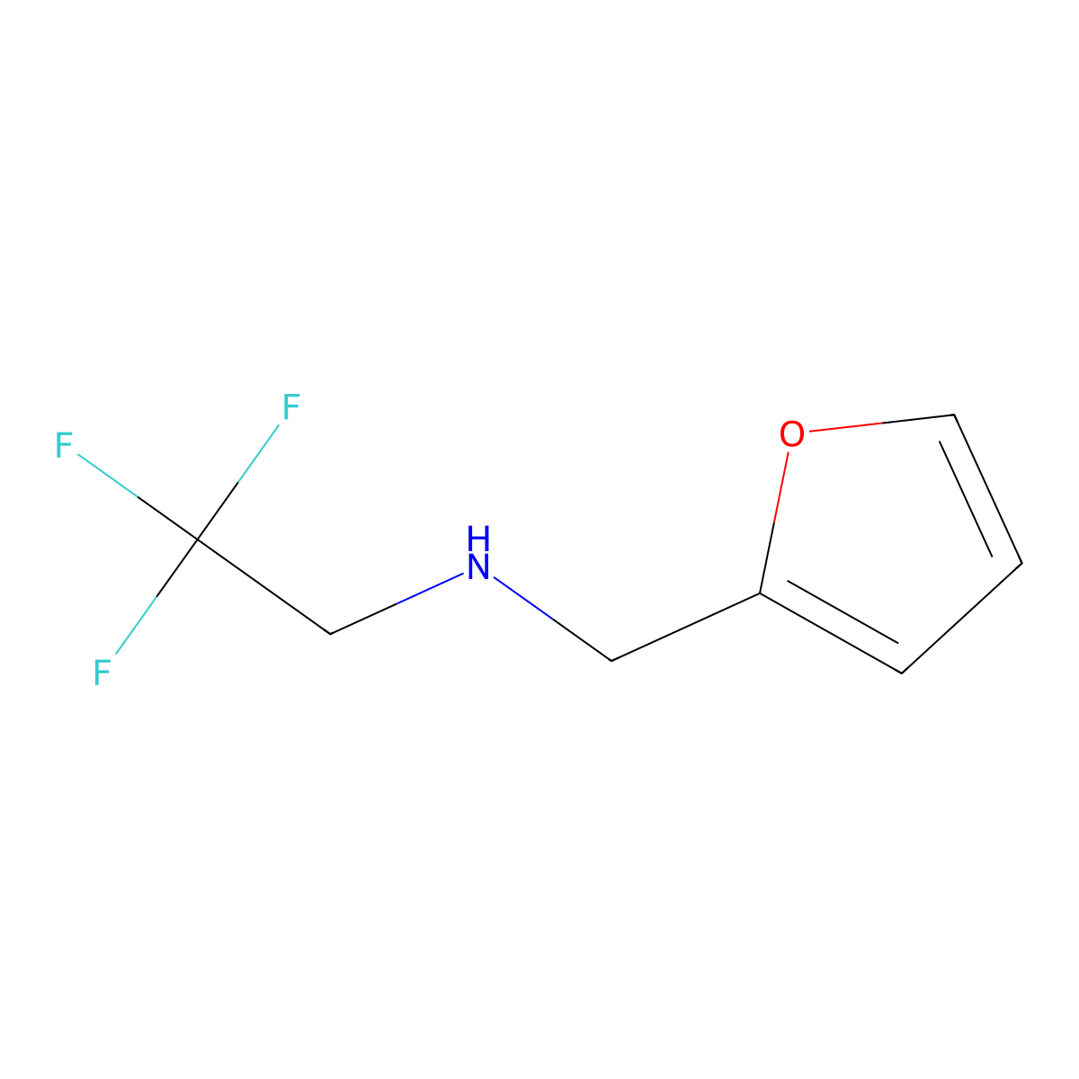 ((Furan-2-yl)methyl)(2,2,2-trifluoroethyl)amine molecular structure, CAS 852840-61-0