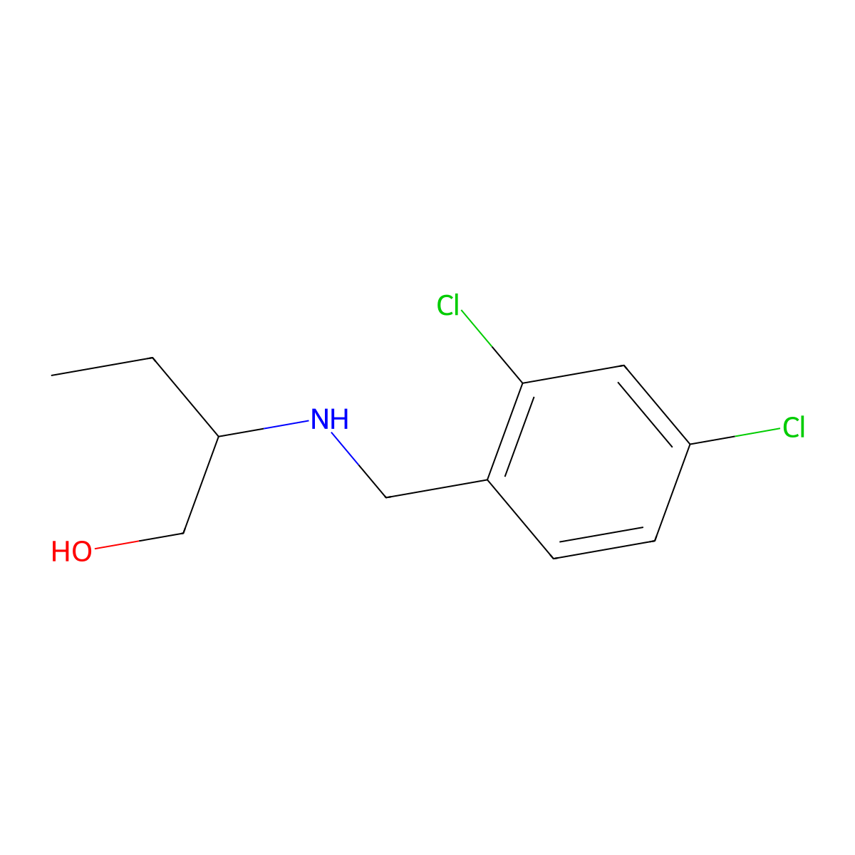 2-{[(2,4-Dichlorophenyl)methyl]amino}butan-1-ol molecular structure, CAS 852840-76-7