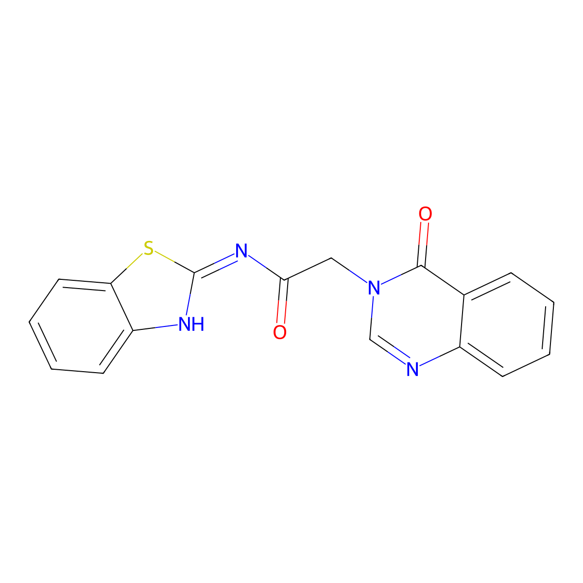 N-(1,3-benzothiazol-2-yl)-2-(4-oxoquinazolin-3-yl)acetamide molecular structure, CAS 852843-01-7