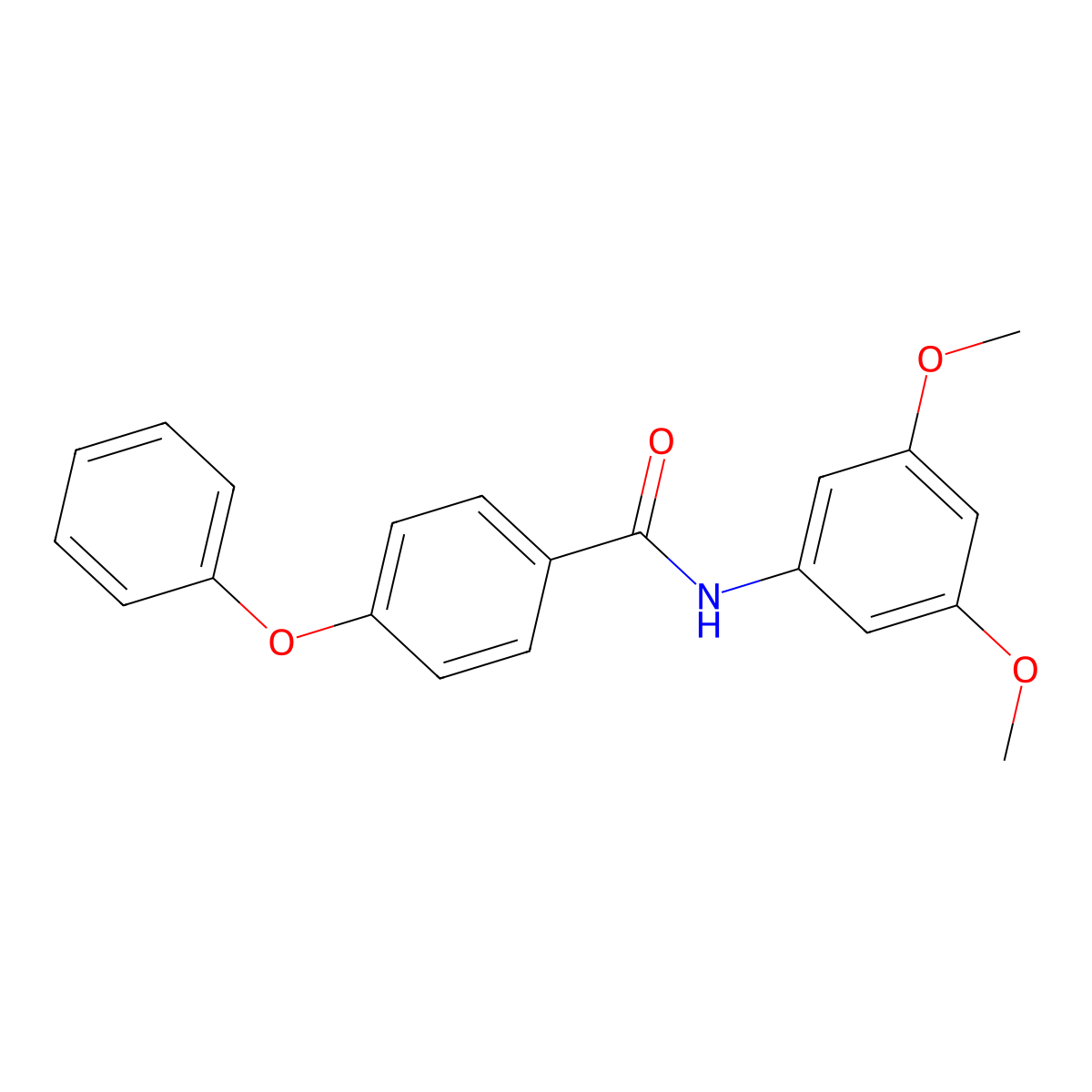 N-(3,5-dimethoxyphenyl)-4-phenoxybenzamide molecular structure, CAS 852846-73-2
