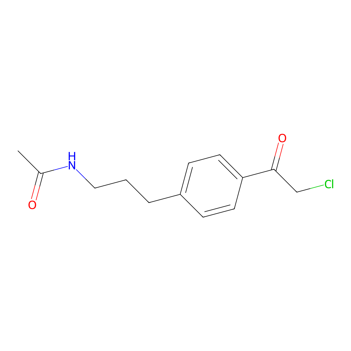 N-{3-[4-(2-chloroacetyl)phenyl]propyl}acetamide molecular structure, CAS 852851-66-2