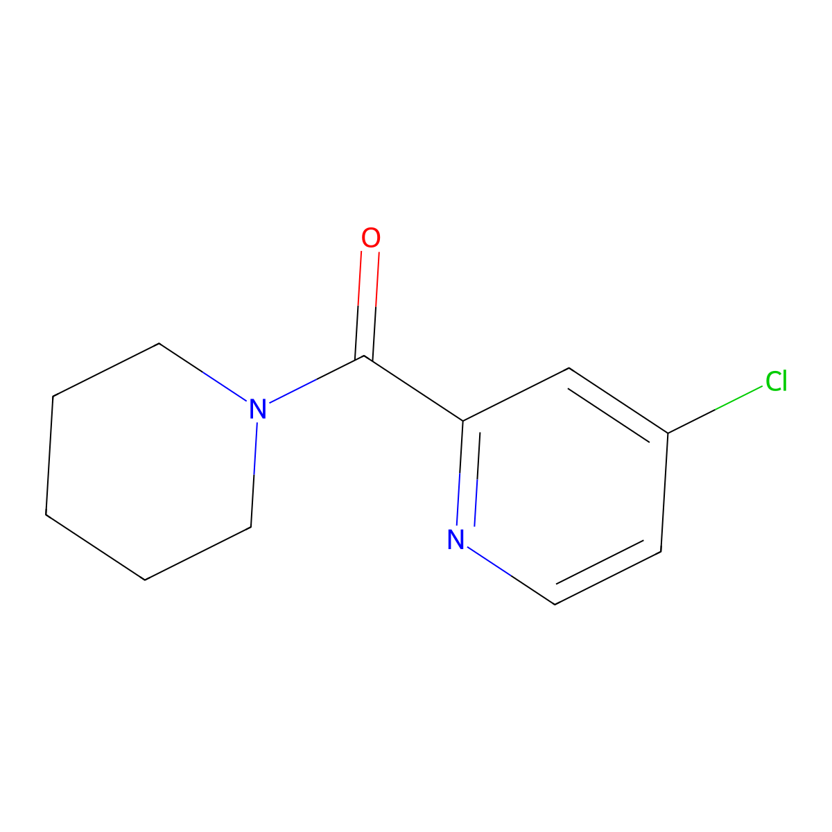 4-Chloro-2-(piperidine-1-carbonyl)pyridine molecular structure, CAS 852851-85-5