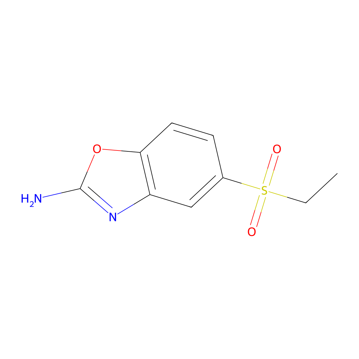 5-(Ethylsulfonyl)-2-benzoxazolamine molecular structure, CAS 852851-86-6