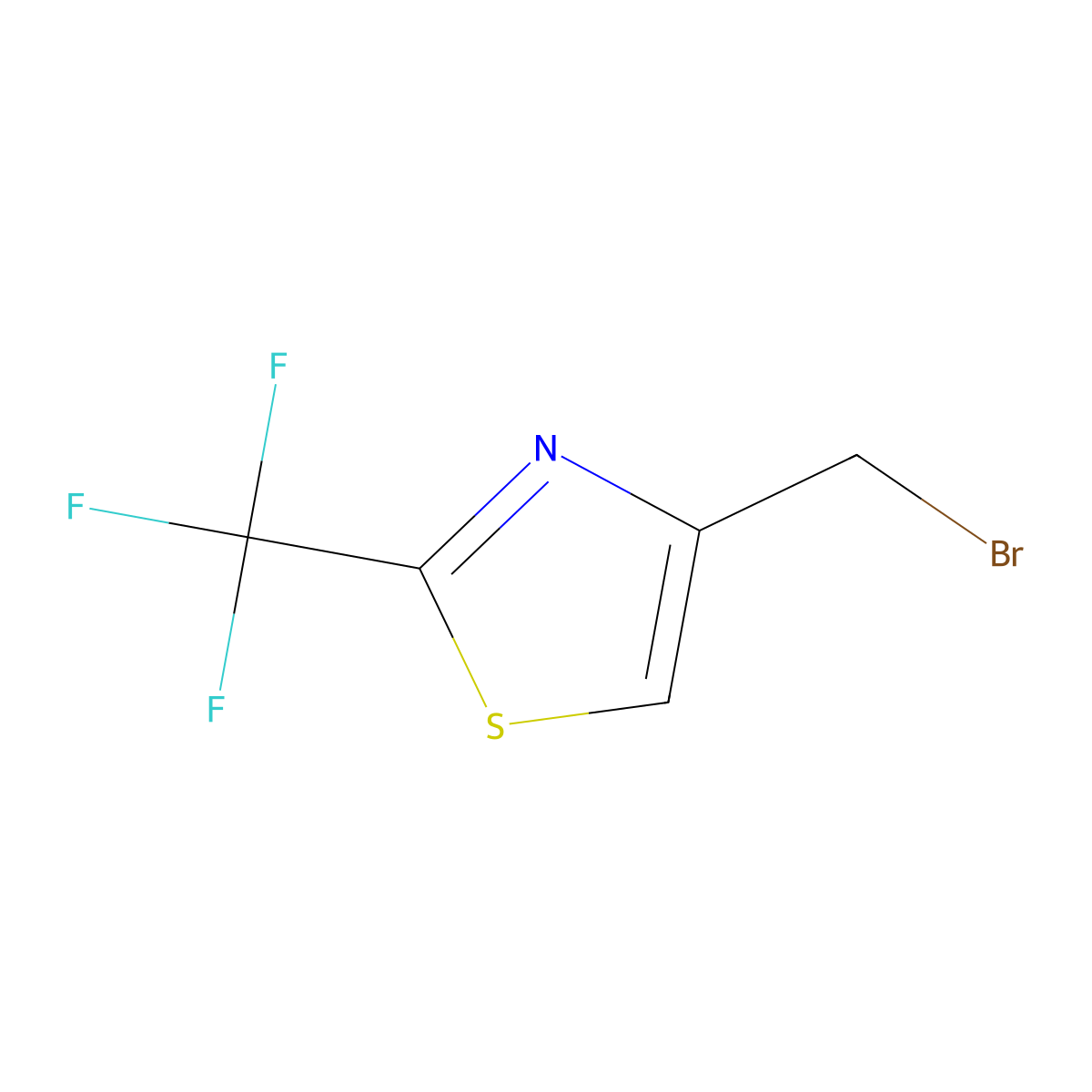 4-(Bromomethyl)-2-(trifluoromethyl)thiazole molecular structure, CAS 852854-38-7