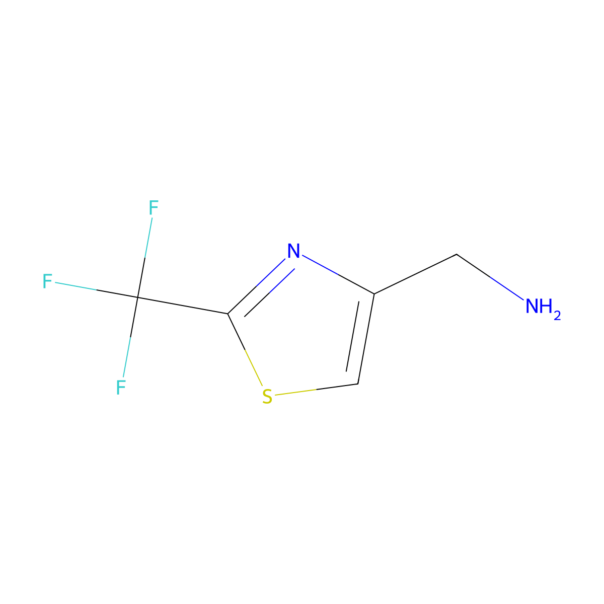 (2-(Trifluoromethyl)thiazol-4-yl)methanamine molecular structure, CAS 852854-39-8
