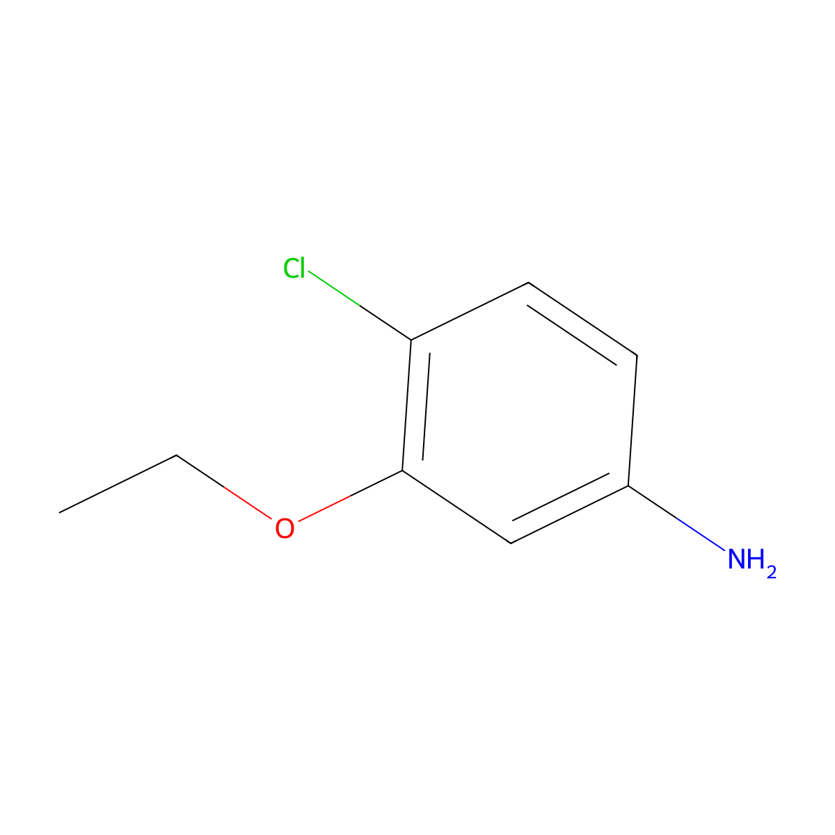 4-Chloro-3-ethoxyaniline molecular structure, CAS 852854-42-3