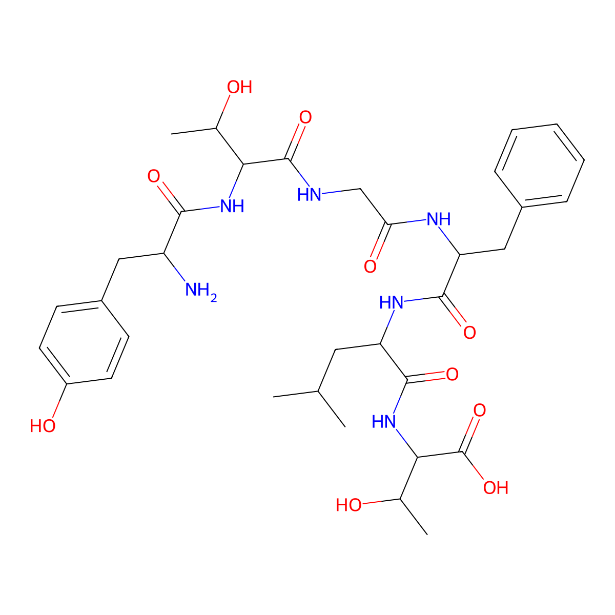 Deltakephalin molecular structure, CAS 85286-38-0