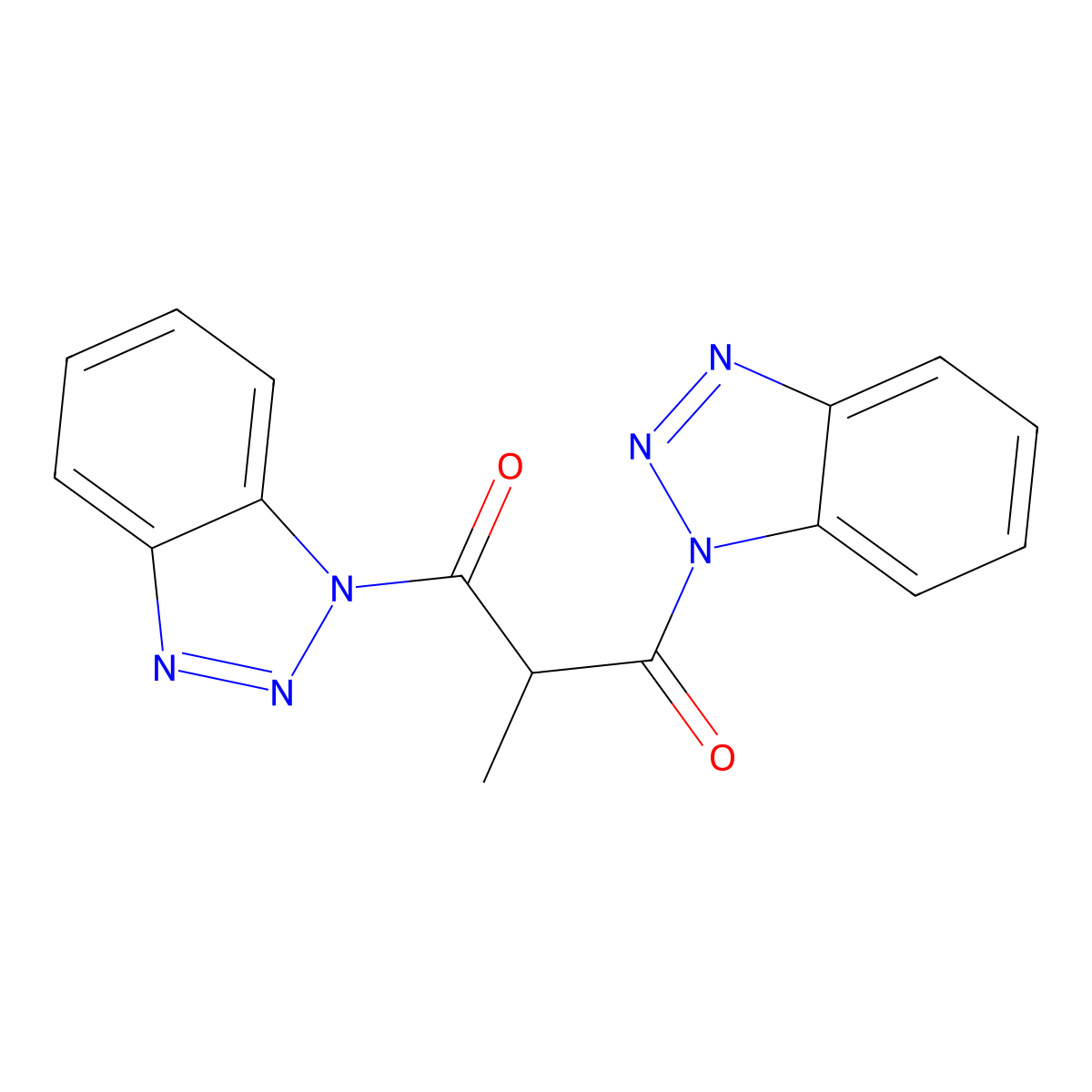 1,3-Bis(1H-1,2,3-benzotriazol-1-yl)-2-methylpropane-1,3-dione molecular structure, CAS 852865-91-9