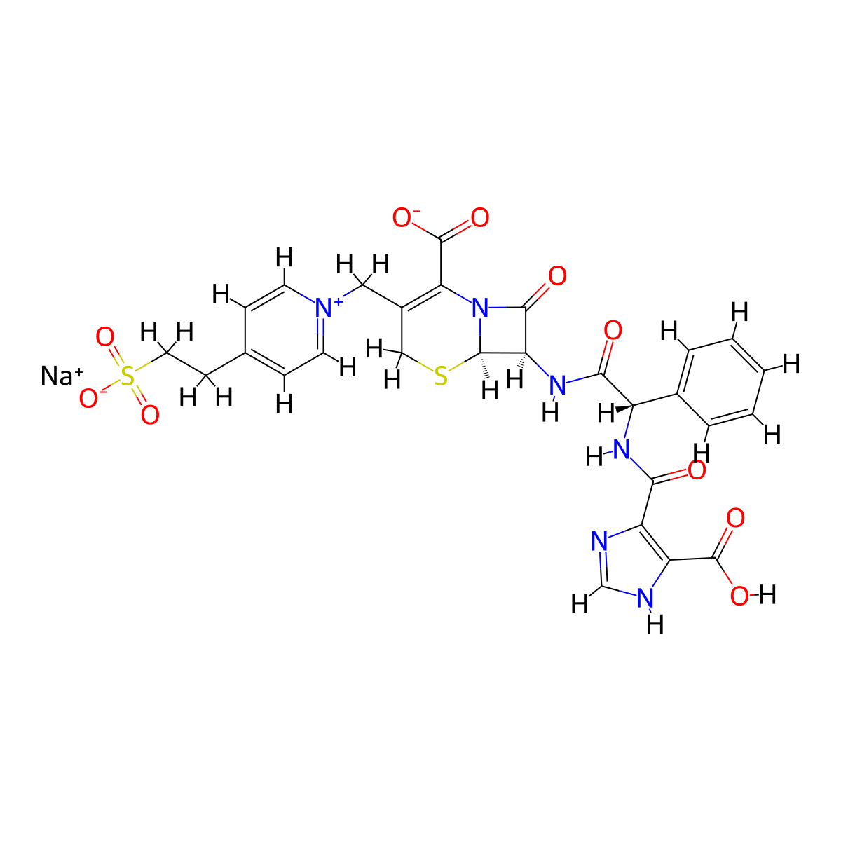 Cefpimizole Sodium molecular structure, CAS 85287-61-2
