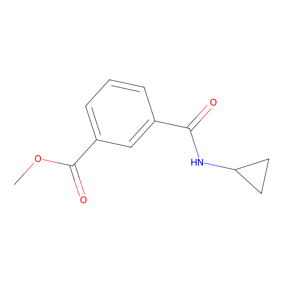 Methyl 3-[(cyclopropylamino)carbonyl]benzoate molecular structure, CAS 852879-05-1