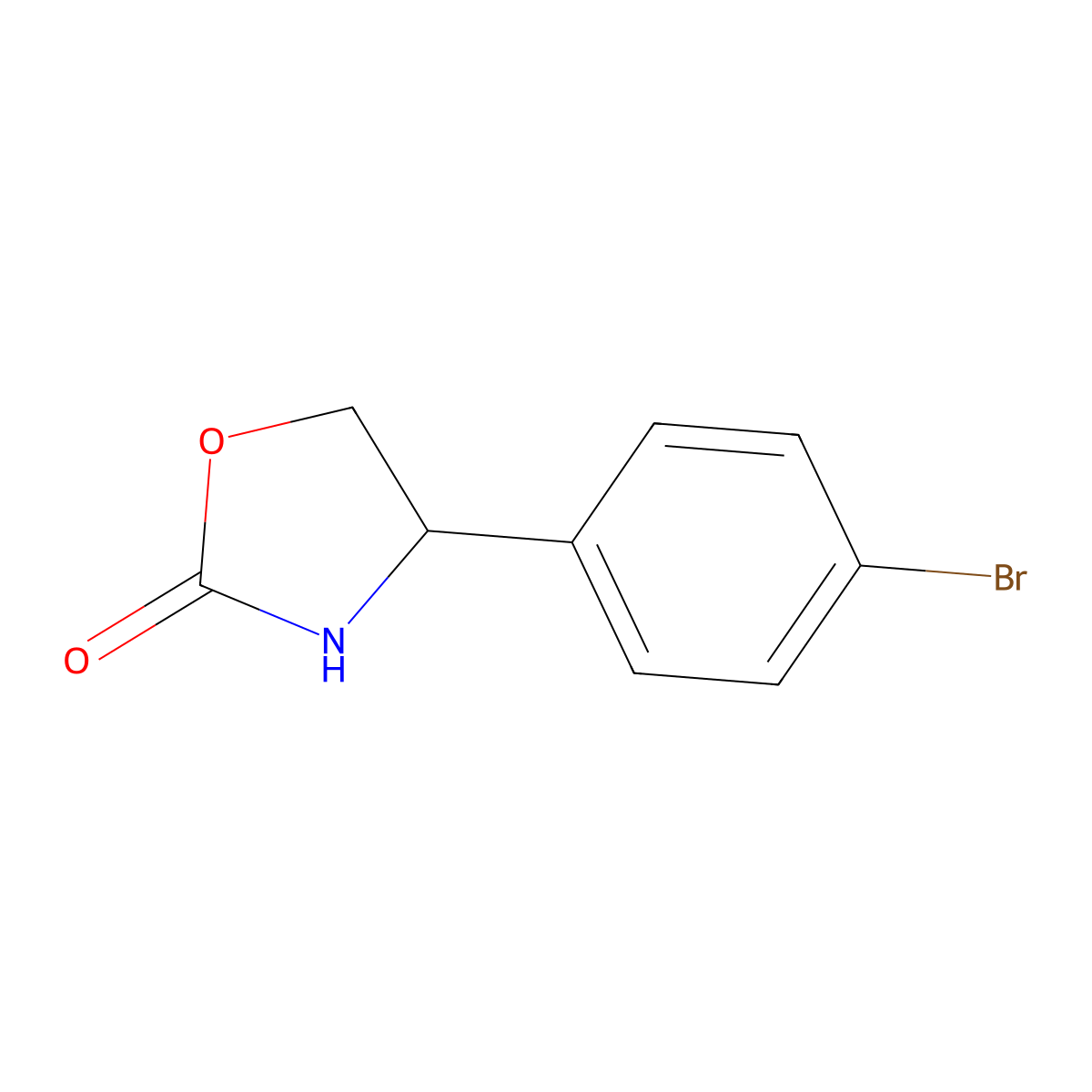 4-(4-Bromophenyl)-1,3-oxazolidin-2-one molecular structure, CAS 85288-37-5