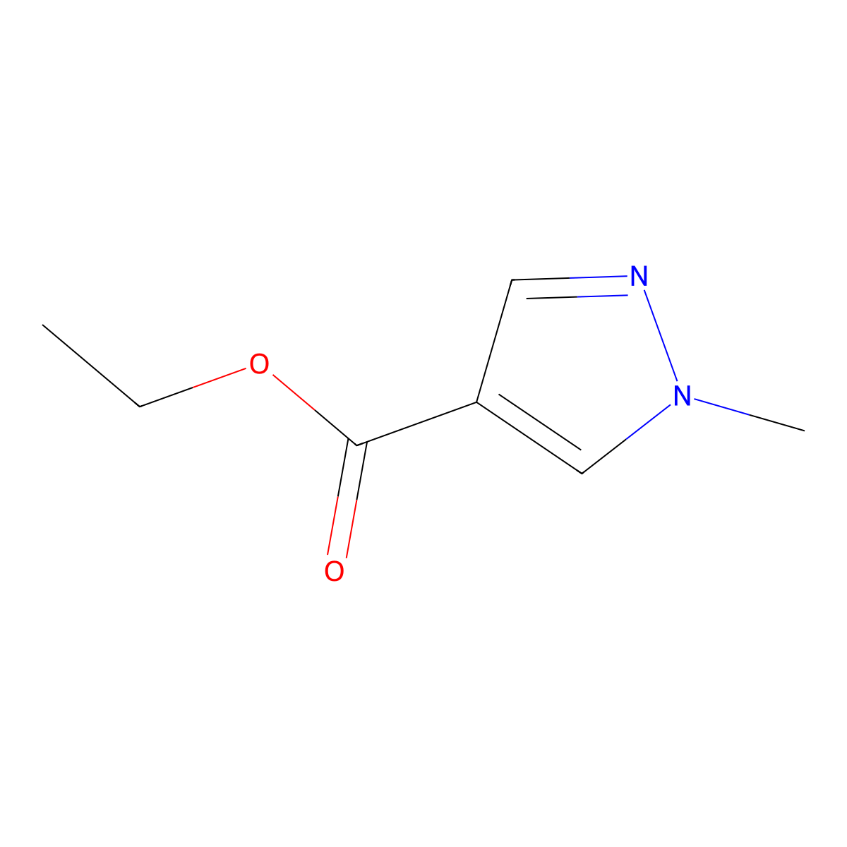 ethyl 1-methyl-1H-pyrazole-4-carboxylate molecular structure, CAS 85290-80-8