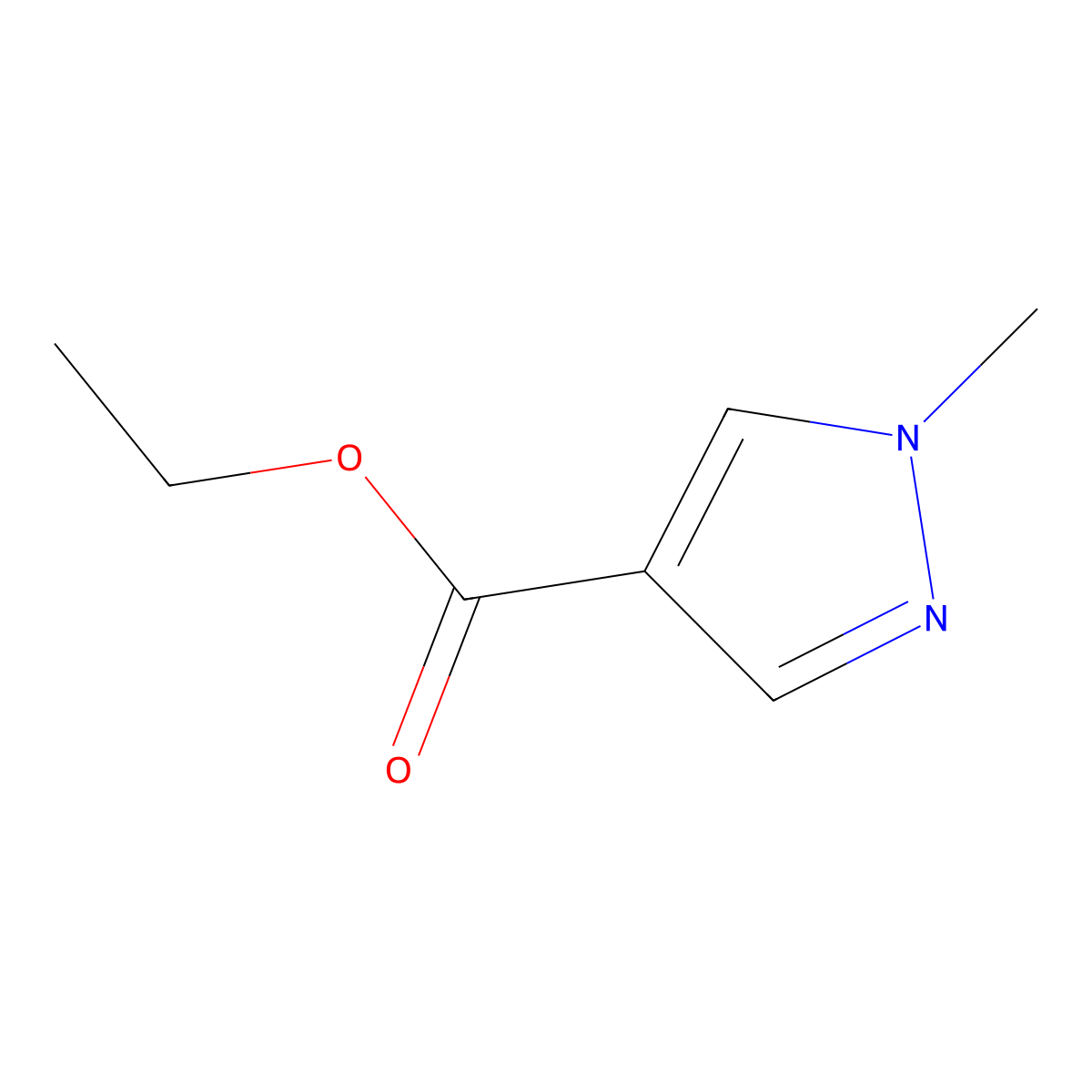 ethyl 1-methyl-1H-pyrazole-4-carboxylate molecular structure, CAS 85290-80-8