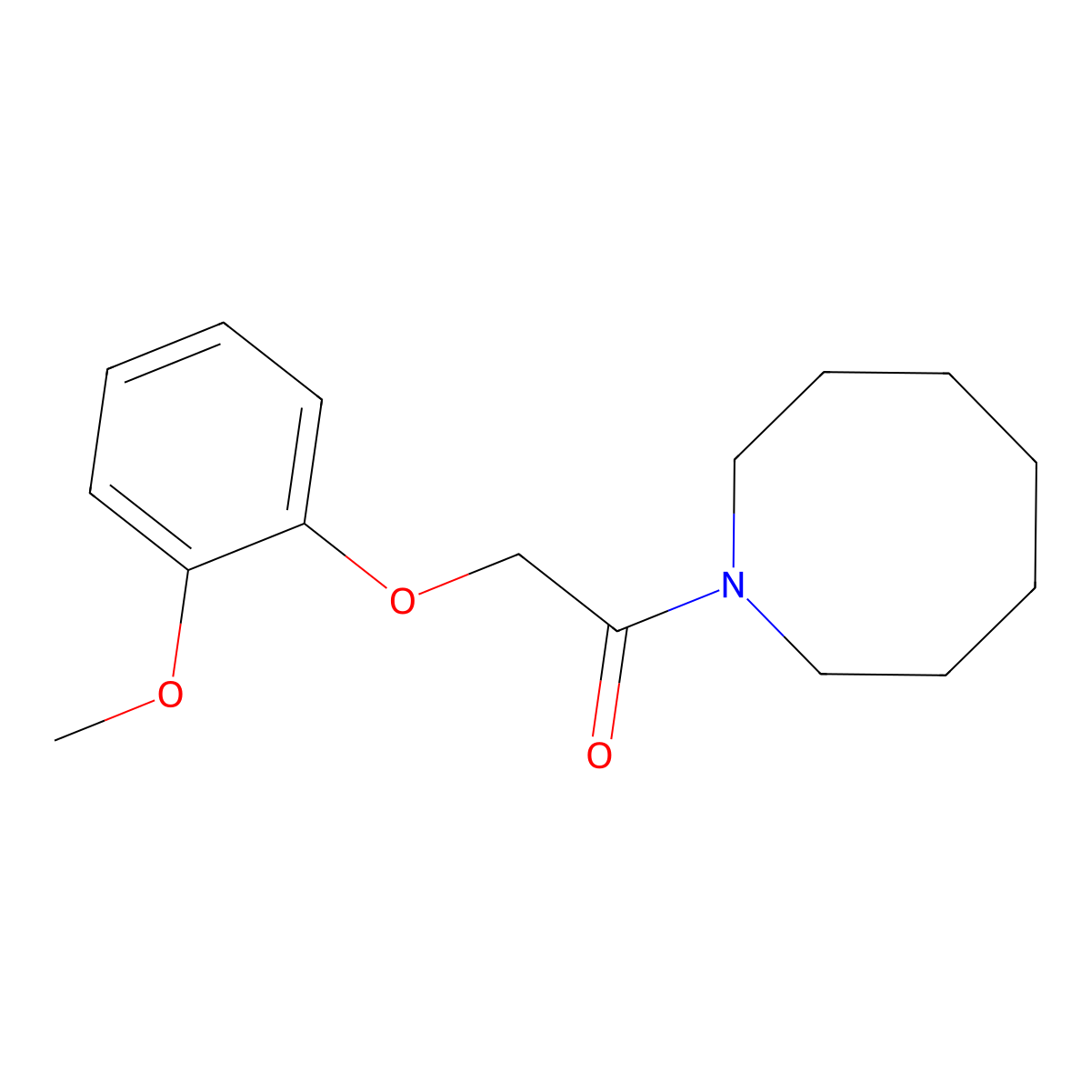 1-(Azocan-1-yl)-2-(2-methoxyphenoxy)ethanone molecular structure, CAS 852916-86-0