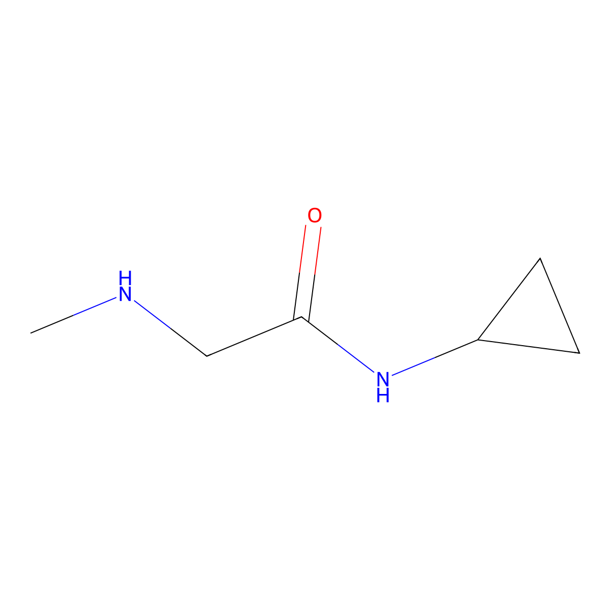 N-cyclopropyl-2-(methylamino)acetamide molecular structure, CAS 852916-97-3