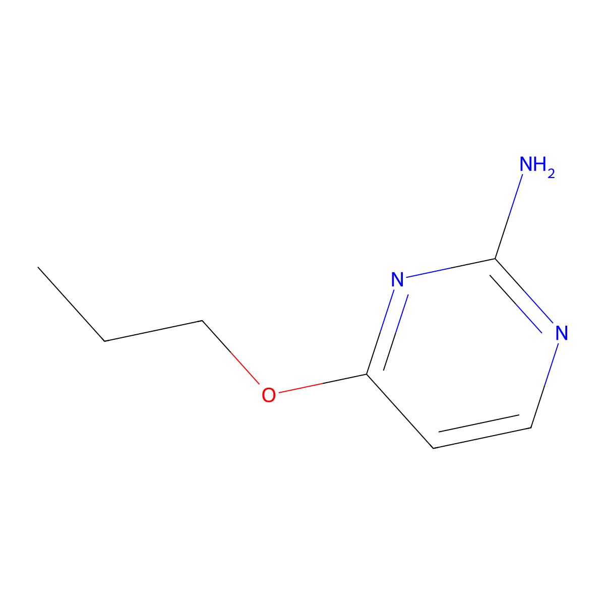 2-Pyrimidinamine, 4-propoxy- molecular structure, CAS 852921-86-9