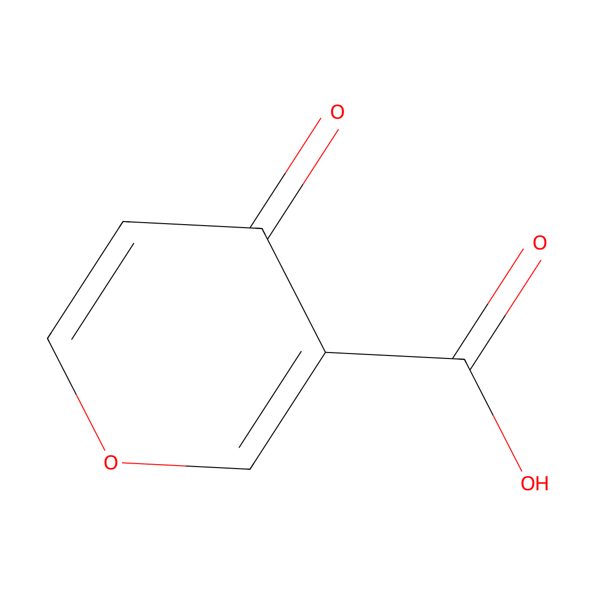 4-Oxopyran-3-carboxylic acid molecular structure, CAS 852925-68-9