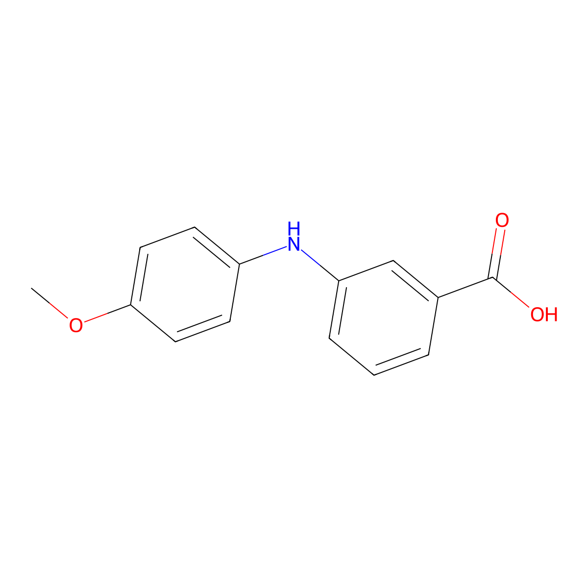 3-((4-Methoxyphenyl)amino)benzoic acid molecular structure, CAS 852927-06-1