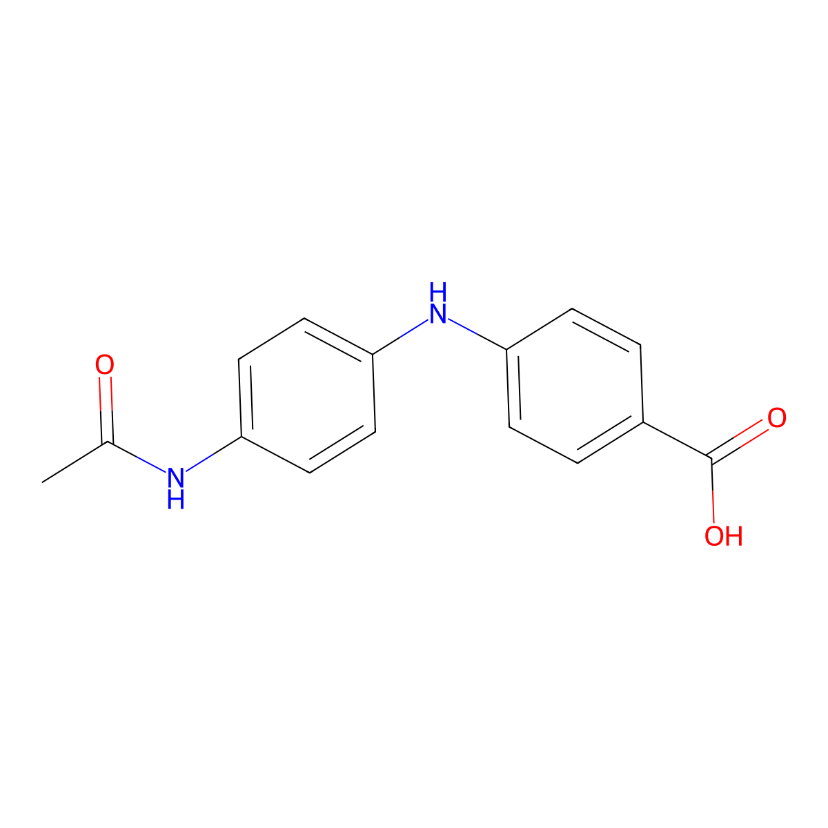 4-[(4-acetamidophenyl)amino]benzoic Acid molecular structure, CAS 852927-26-5