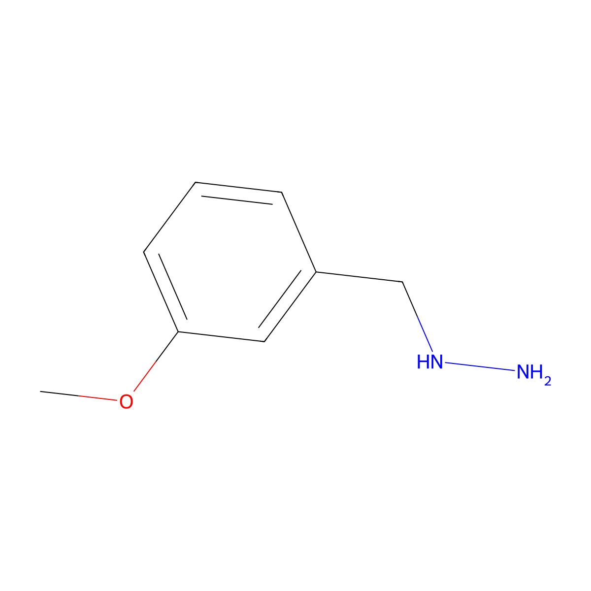(3-Methoxybenzyl)hydrazine molecular structure, CAS 85293-12-5