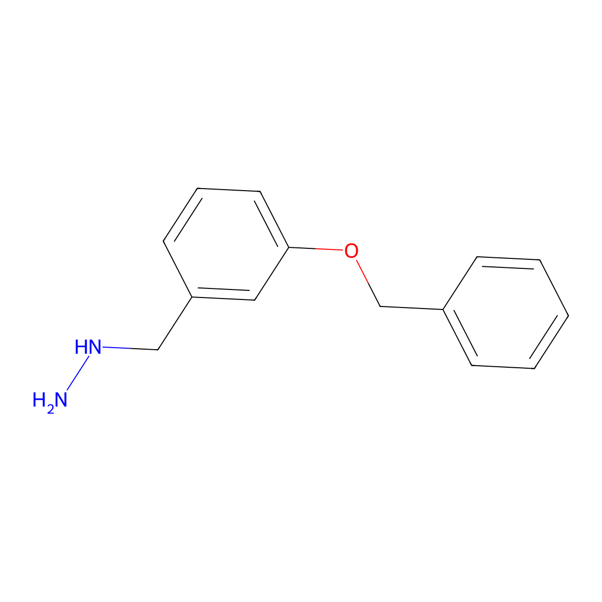 (3-(Benzyloxy)benzyl)hydrazine molecular structure, CAS 85293-13-6