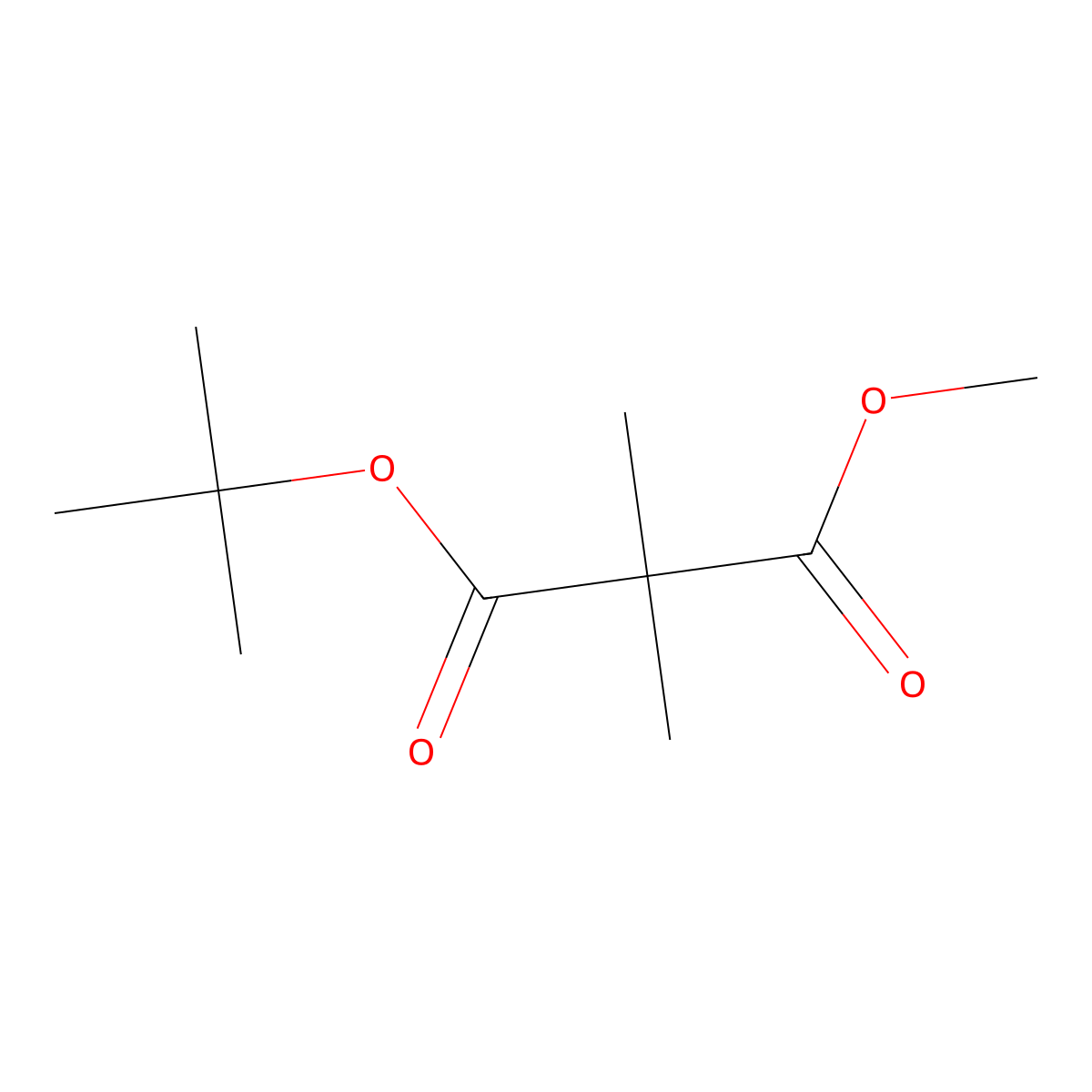 1-Tert-butyl 3-methyl 2,2-dimethylmalonate molecular structure, CAS 85293-46-5