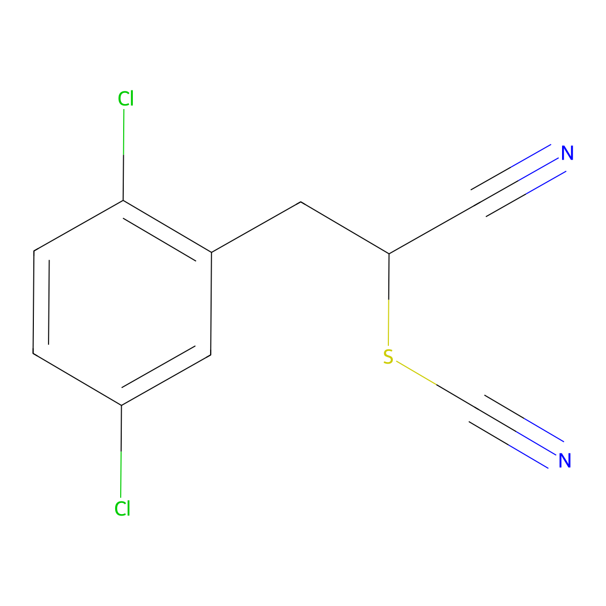 1-Cyano-2-(2,5-dichlorophenyl)ethyl thiocyanate molecular structure, CAS 852933-24-5