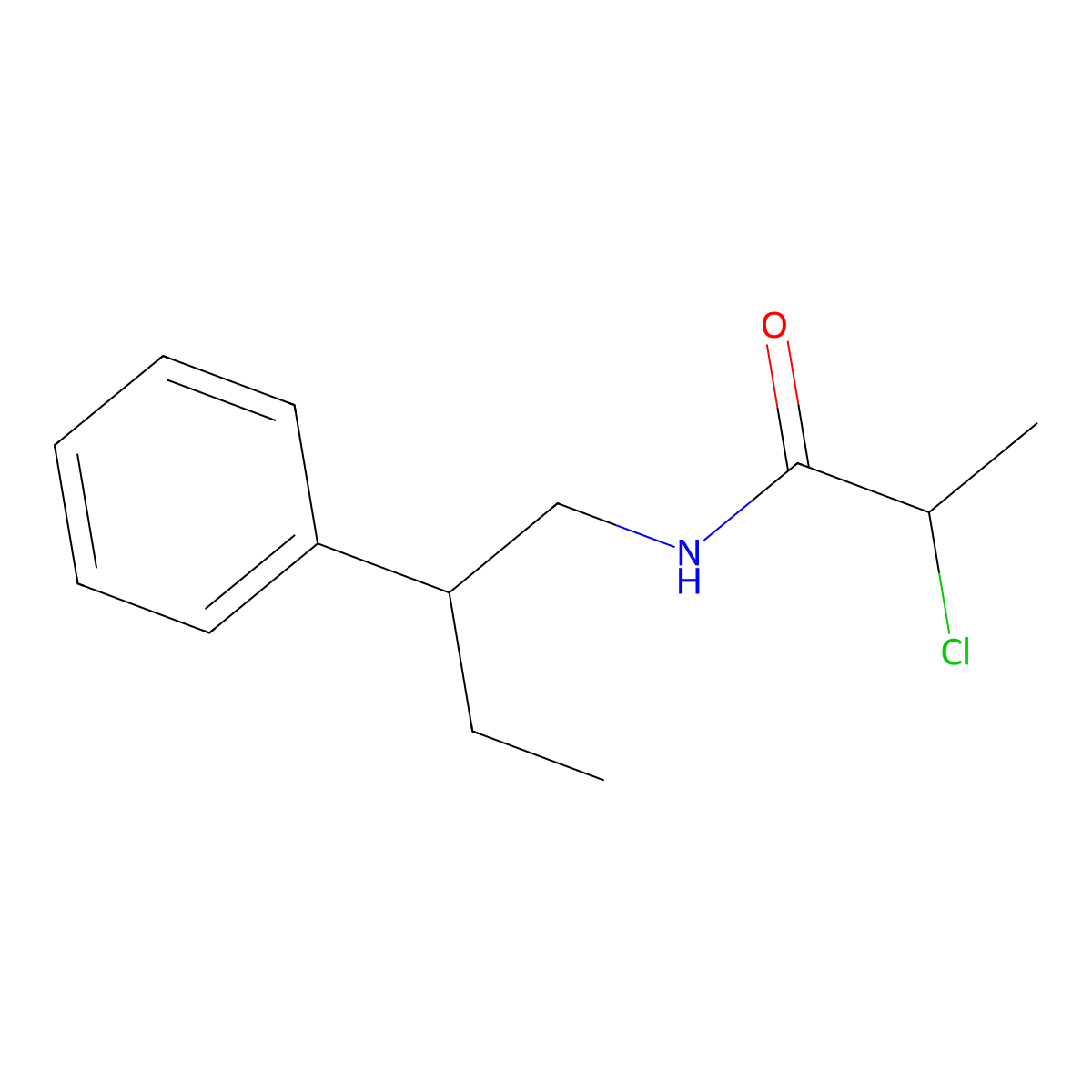 2-chloro-N-(2-phenylbutyl)propanamide molecular structure, CAS 852933-93-8