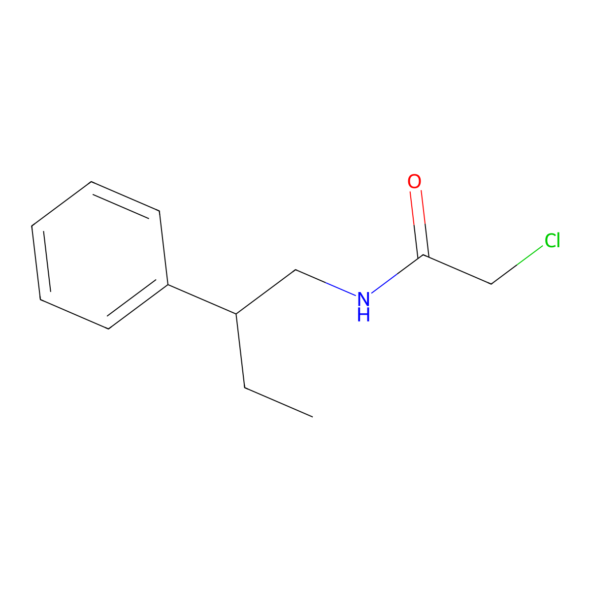 2-chloro-N-(2-phenylbutyl)acetamide molecular structure, CAS 852933-94-9