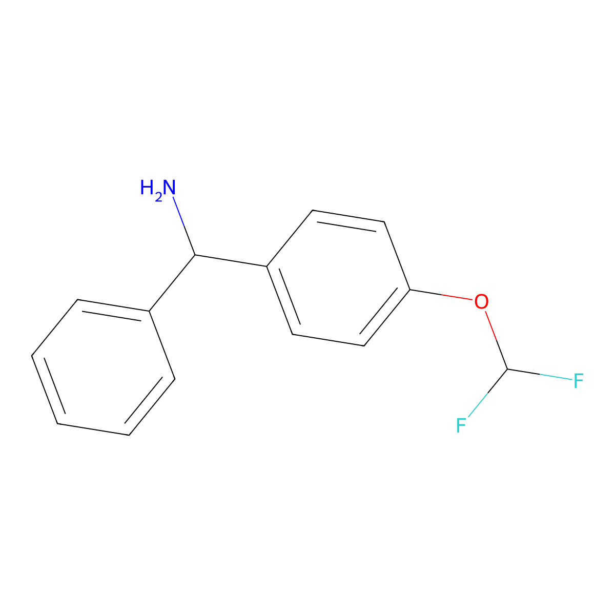 [4-(Difluoromethoxy)phenyl](phenyl)methanamine molecular structure, CAS 852934-05-5