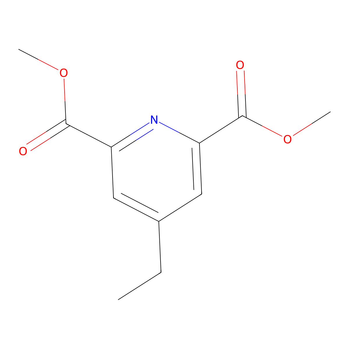 Dimethyl 4-ethylpyridine-2,6-dicarboxylate molecular structure, CAS 852936-55-1