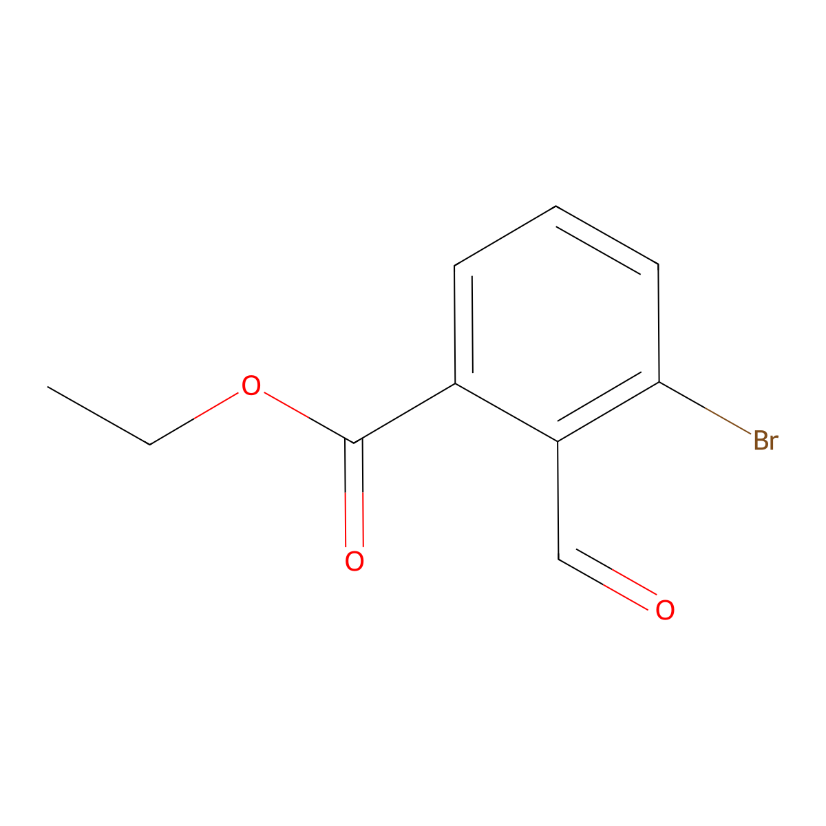 Ethyl 3-bromo-2-formylbenzoate molecular structure, CAS 852938-30-8